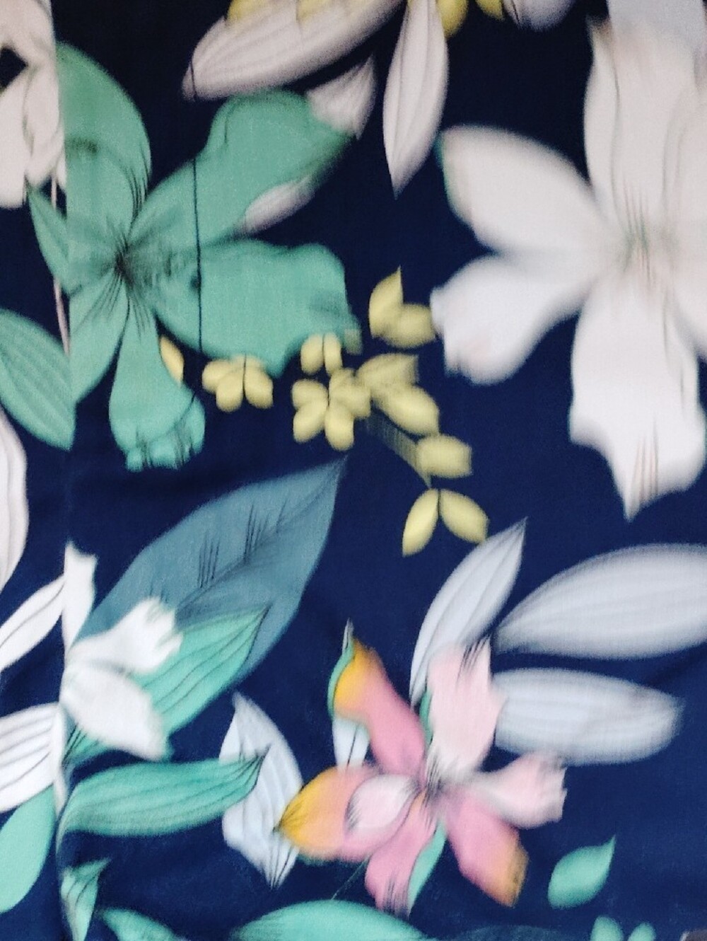 a.n.a Navy Floral Athletic Shorts with Multicolor Blooms - Picture 6 of 10